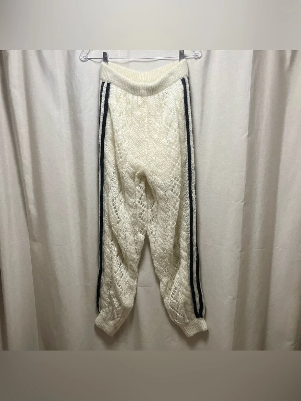 $2150 Gucci X Adidas Wool Mohair Knit Jogger with Removable Silk Shorts, Medium
